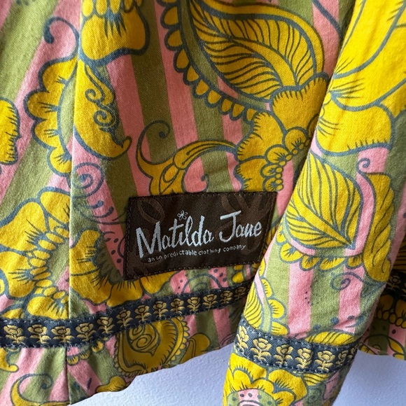 Matilda Jane Paint by Number Yellow Floral Dress Size 8 - Picture 9 of 10